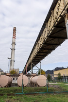 Komin i linia transportowa węgla - Elektrownia Stalowa Wola